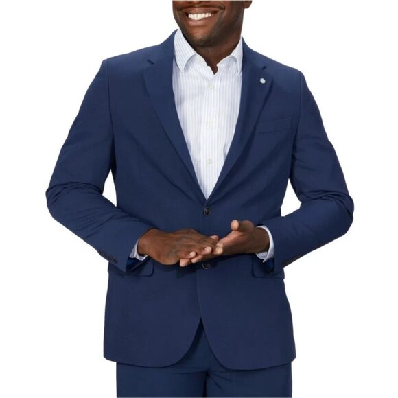 NEW Nautica Men's 46R Blue Ventura Blazer Suit Jacket Polyester Blend - Picture 1 of 12